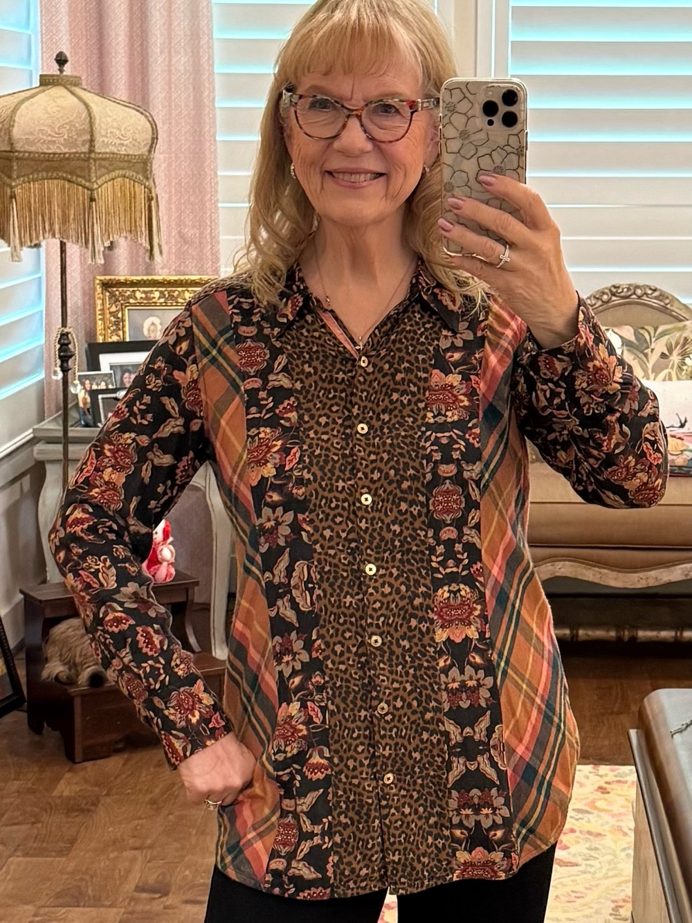 Soft Surroundings color coordinated patterns tunic